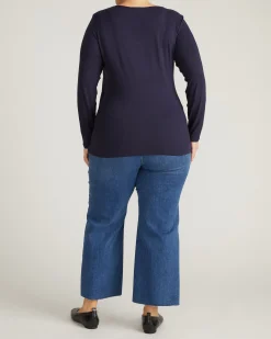 Agatha Liquid Jersey Top Midnight