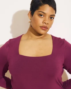 Agatha Liquid Jersey Top Rothko Purple