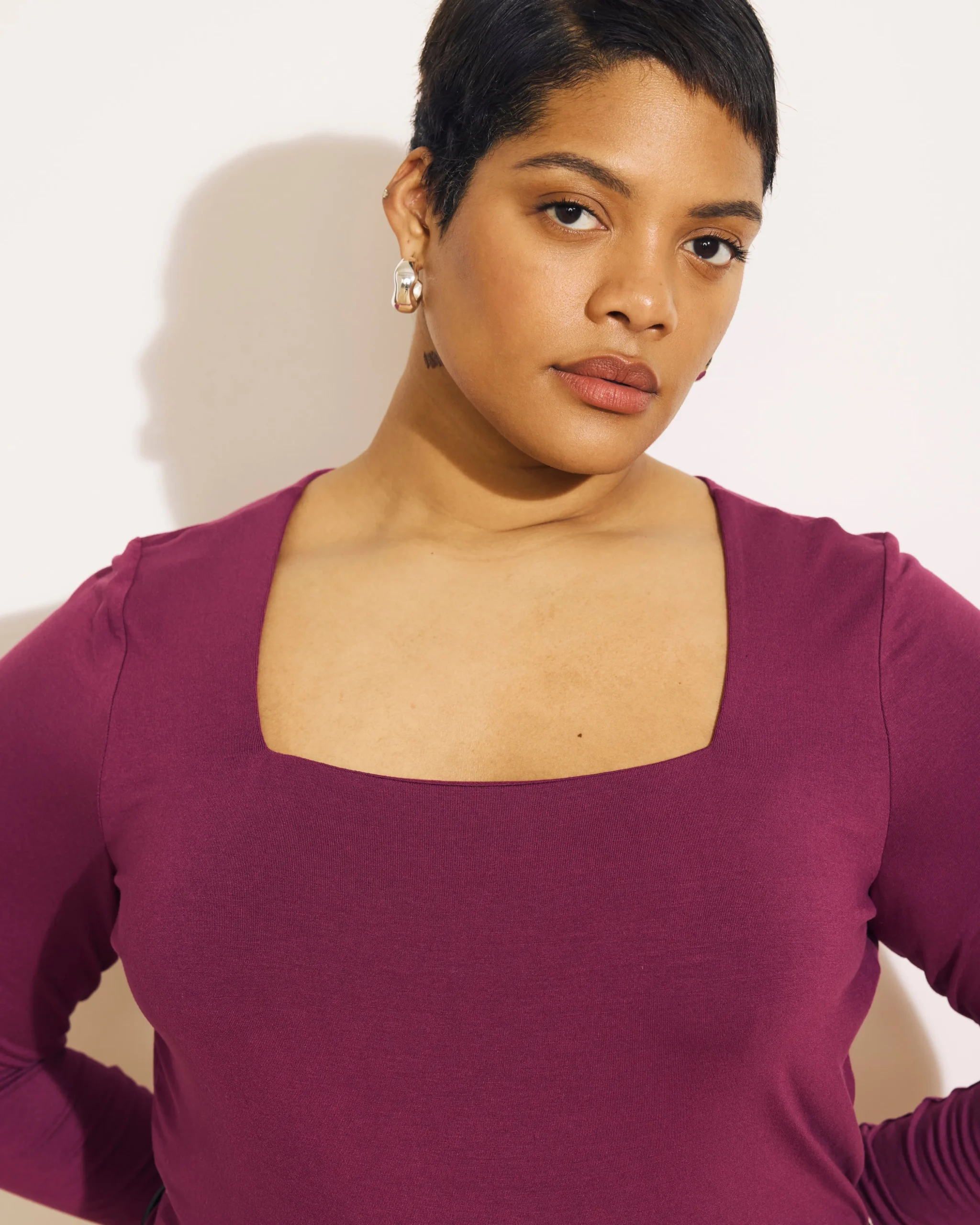 Agatha Liquid Jersey Top Rothko Purple