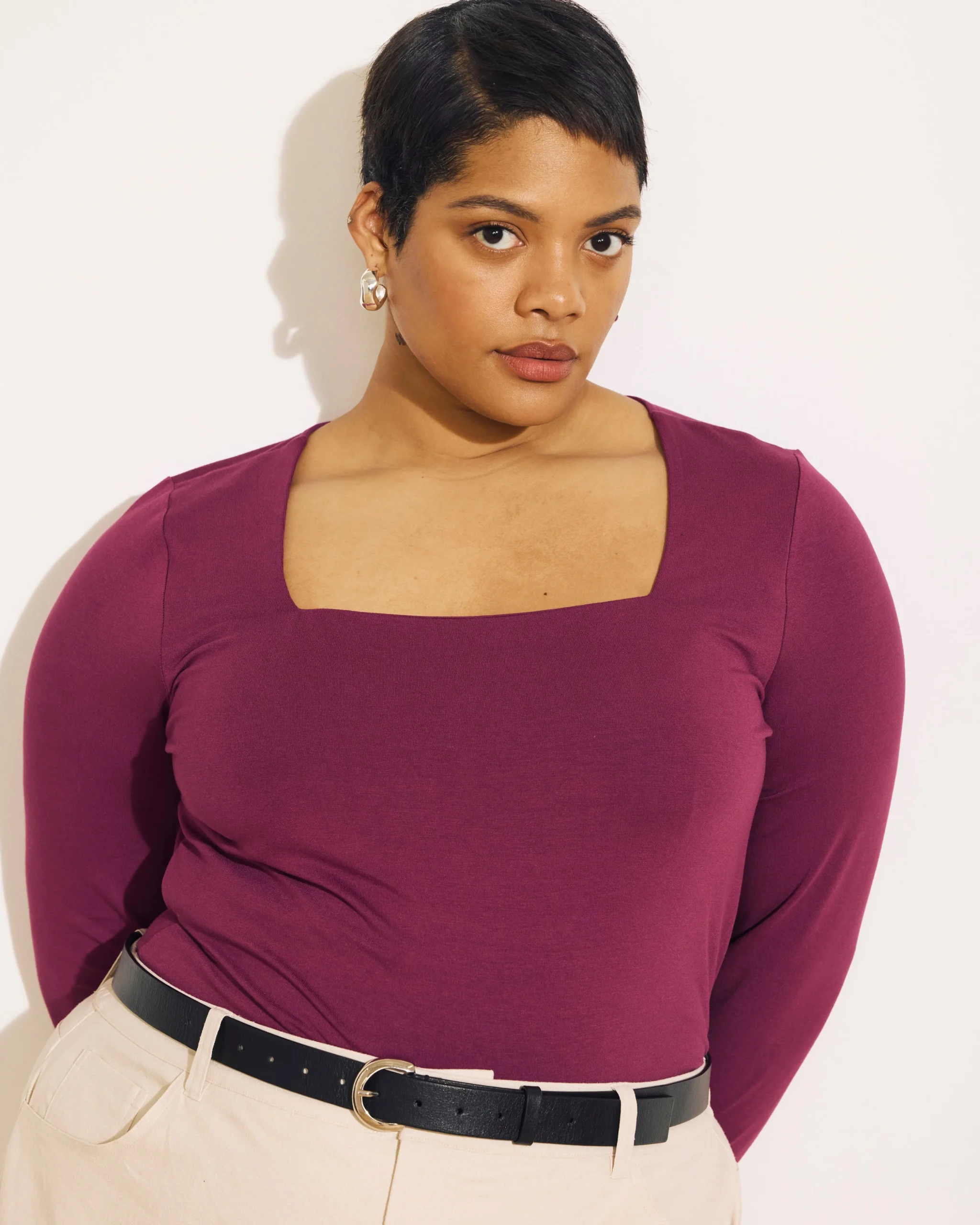 Agatha Liquid Jersey Top Rothko Purple