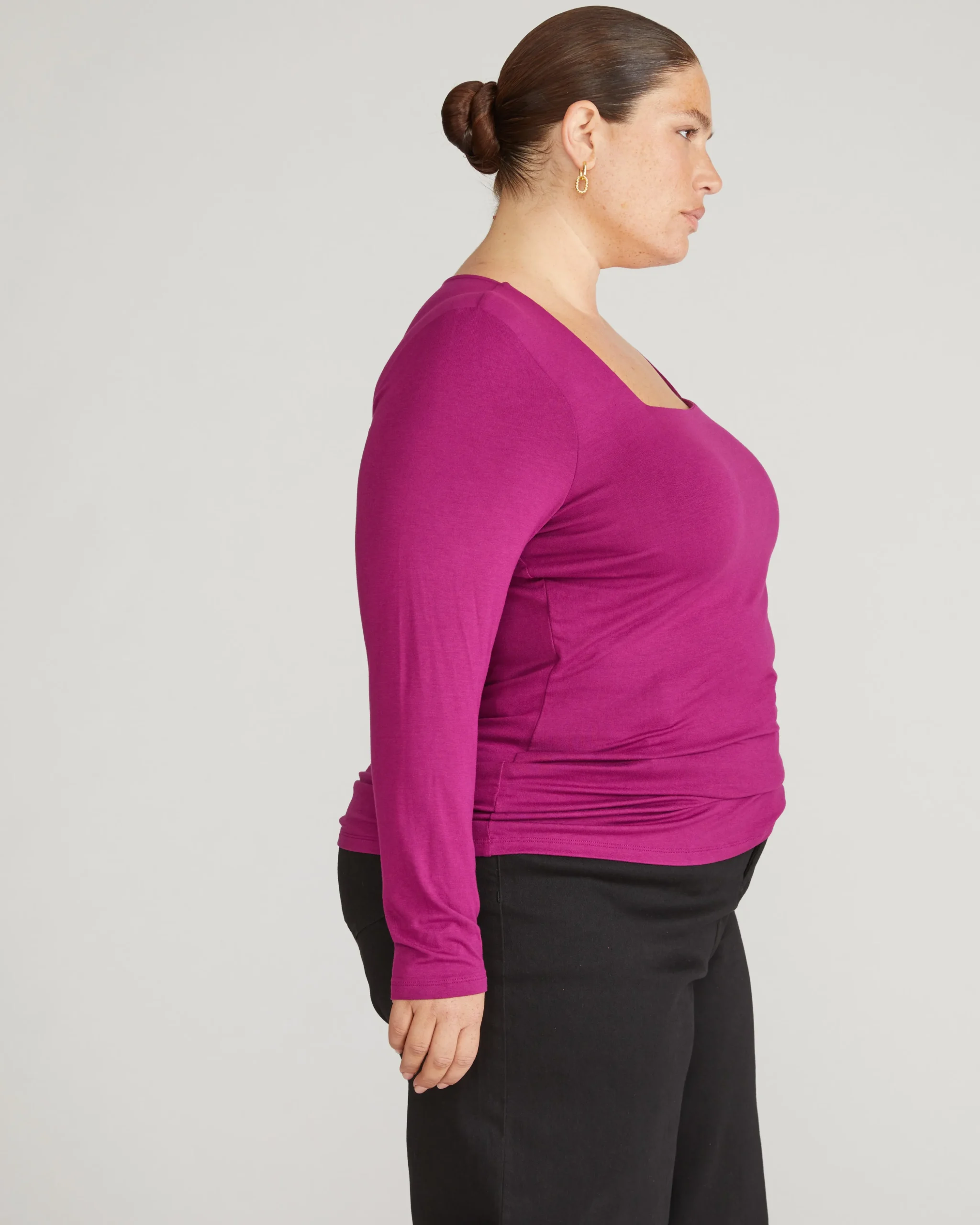 Agatha Liquid Jersey Top Rothko Purple
