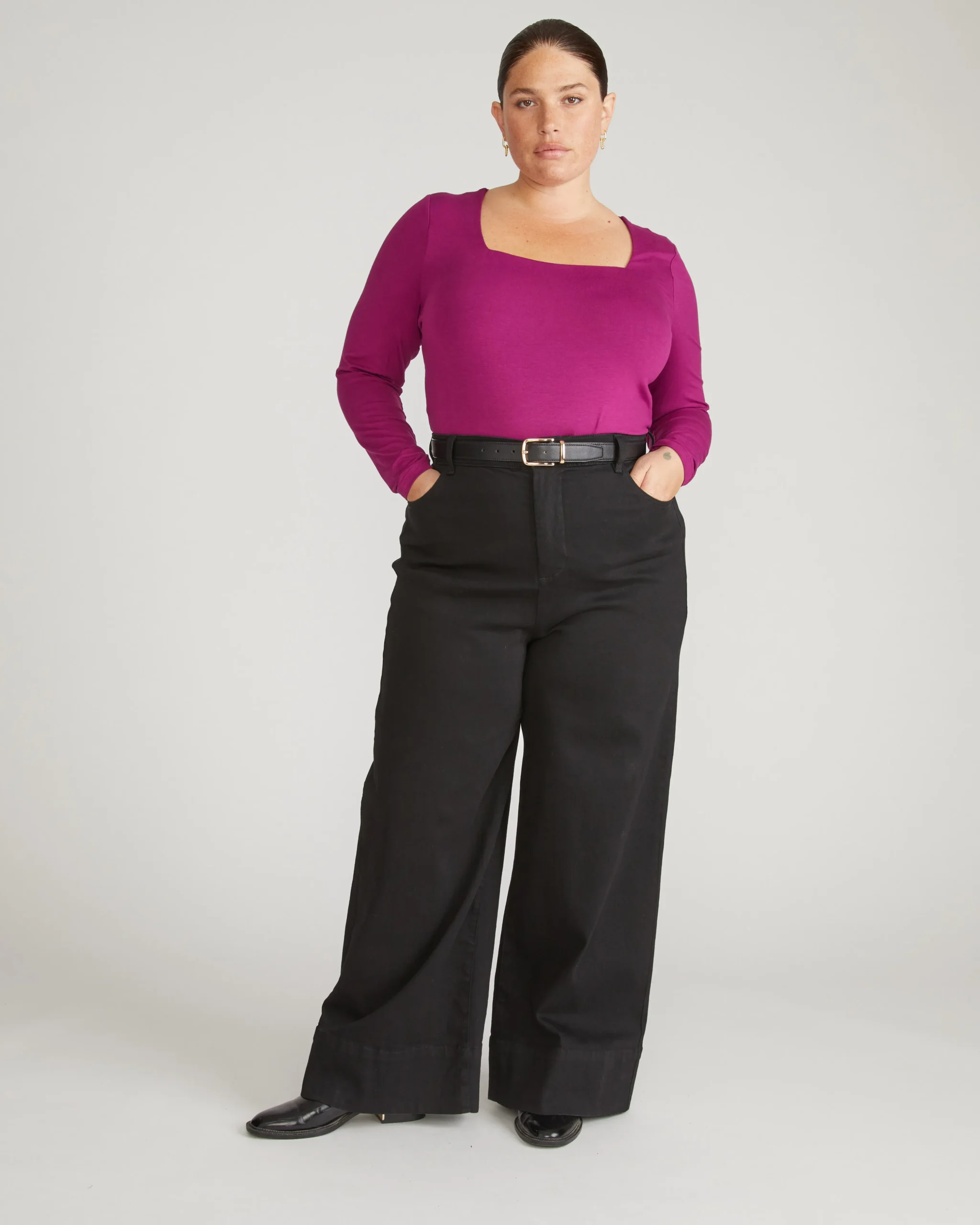 Agatha Liquid Jersey Top Rothko Purple