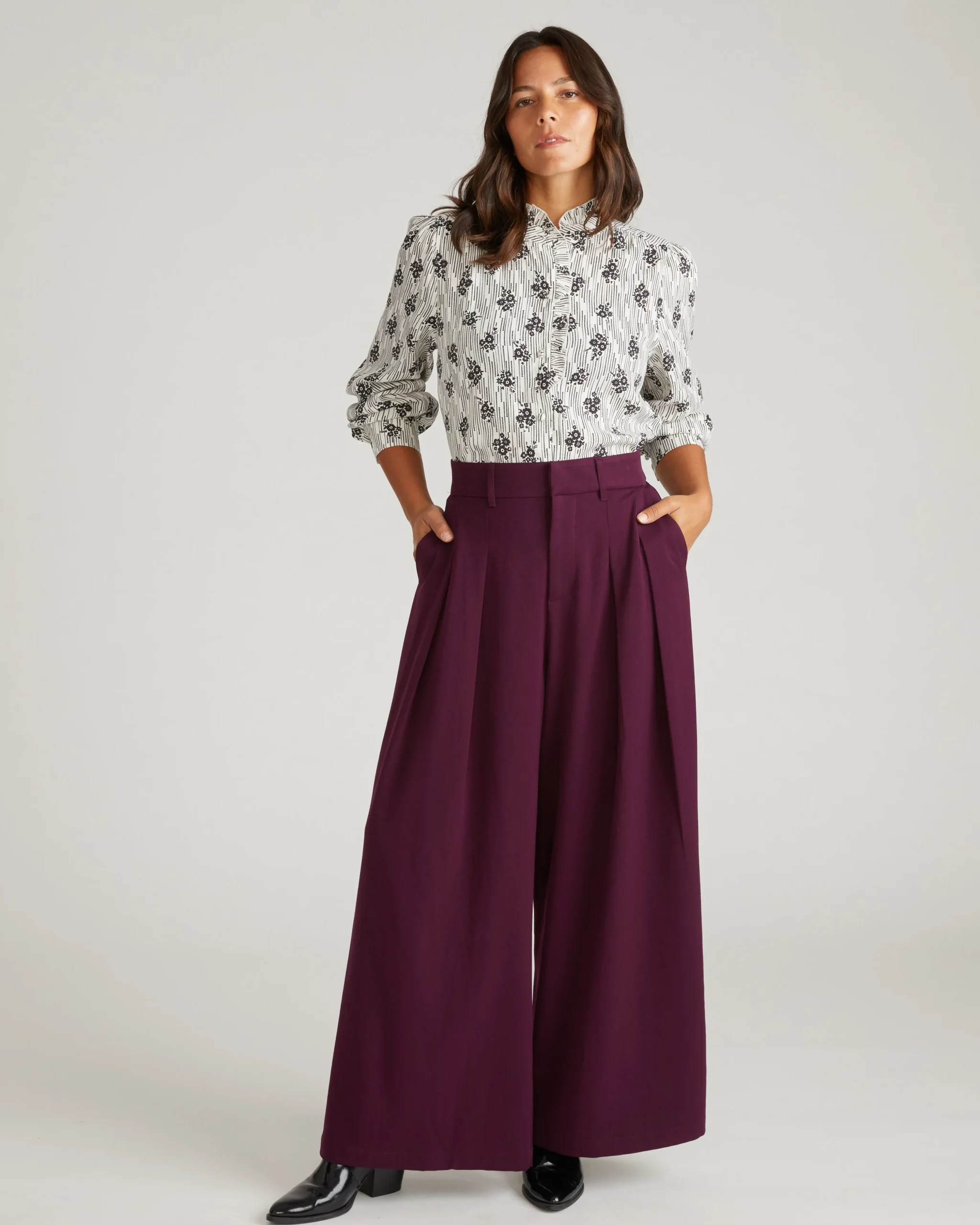 All Day Palais Wide Leg Pants Gamay
