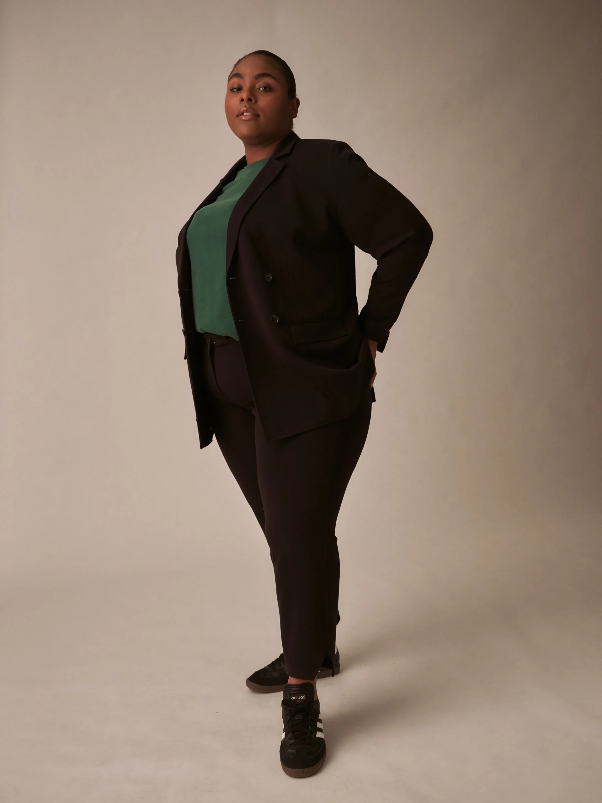 All Day Warren Double Breasted Blazer Black