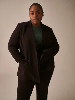 All Day Warren Double Breasted Blazer Black
