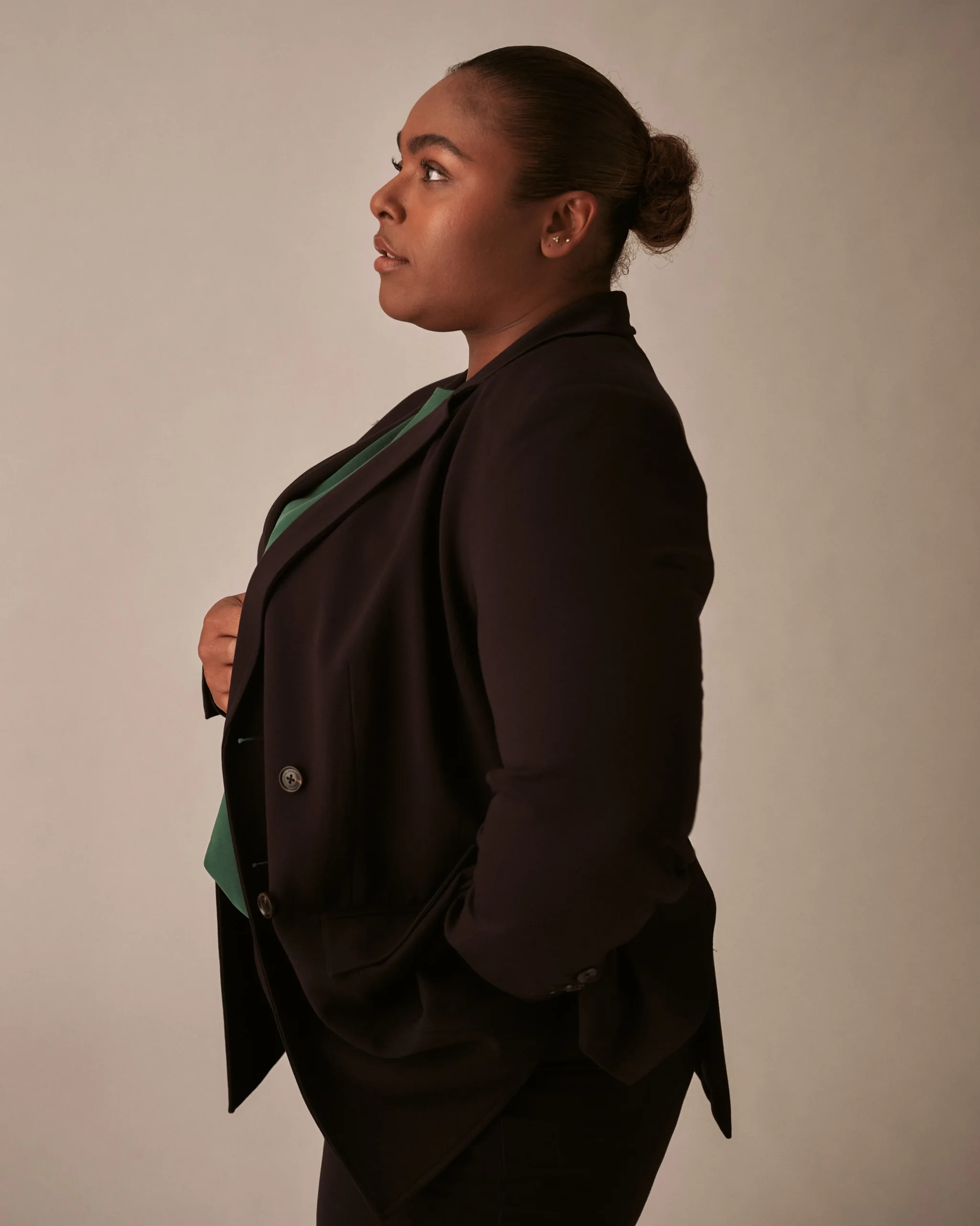All Day Warren Double Breasted Blazer Black
