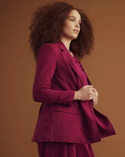 All Day Warren Double Breasted Blazer Goji Berry