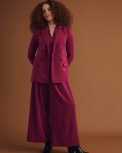 All Day Warren Double Breasted Blazer Goji Berry