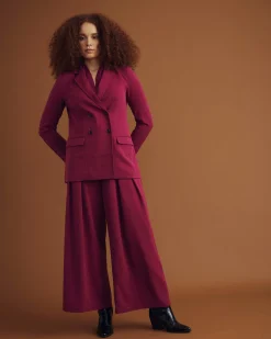 All Day Warren Double Breasted Blazer Goji Berry