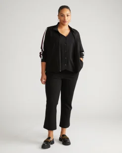 Amaya Ponte Kick Flare Pants Black