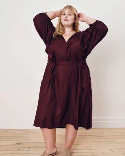 Amparo Linen Blend Dress Brulee