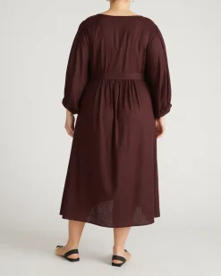 Amparo Linen Blend Dress Brulee