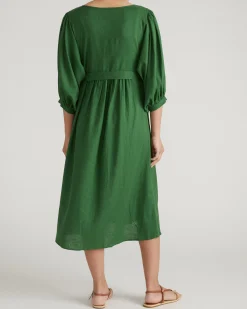 Amparo Linen Blend Dress Jardin