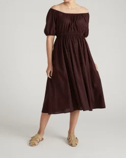 Andrea Linen Blend Dress Brulee