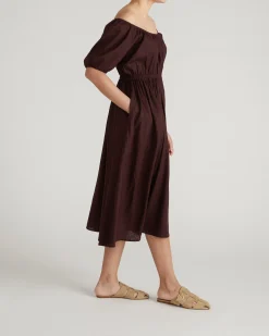 Andrea Linen Blend Dress Brulee
