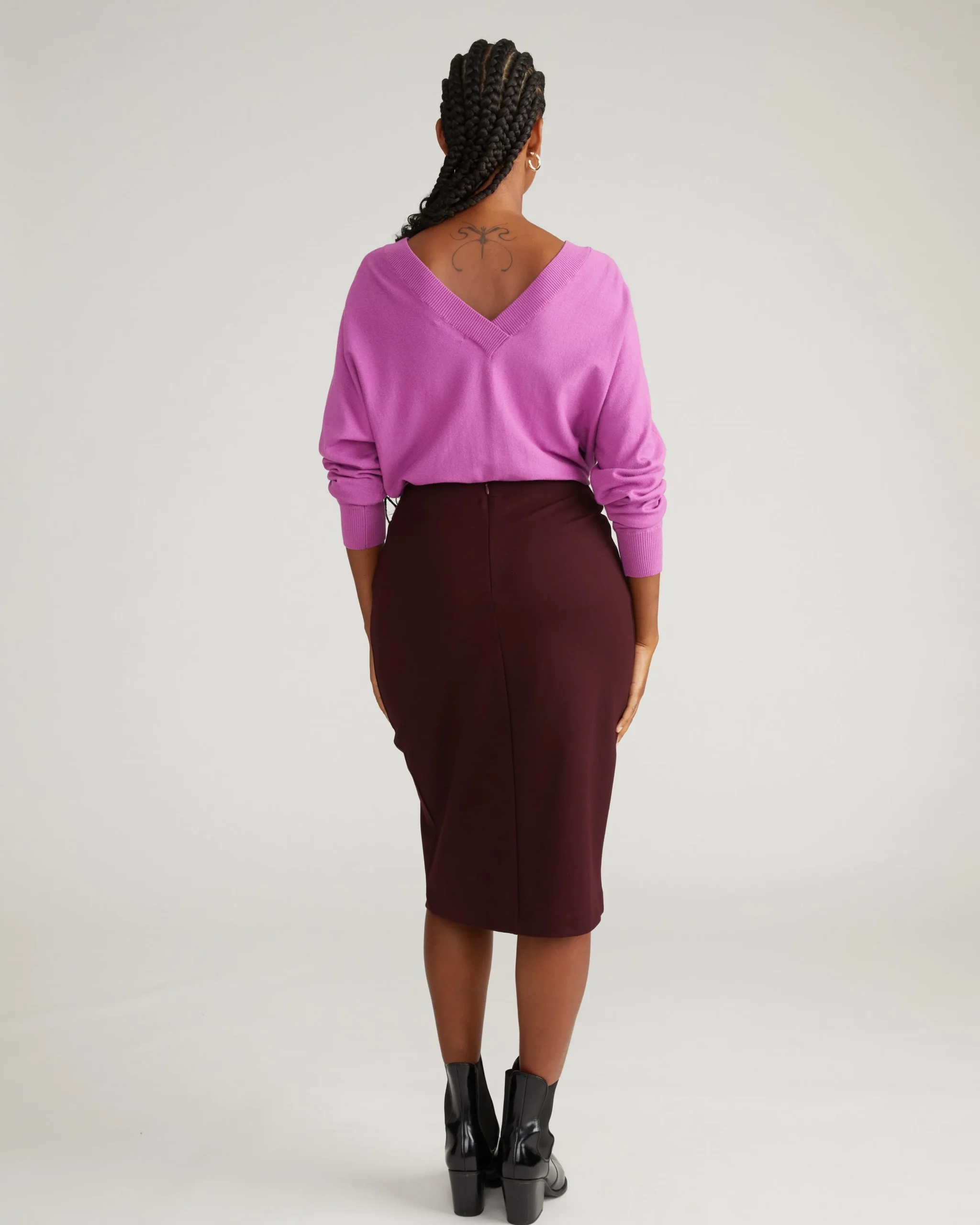 Anya Ponte Skirt Black Cherry