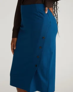 Anya Ponte Skirt Deep Teal