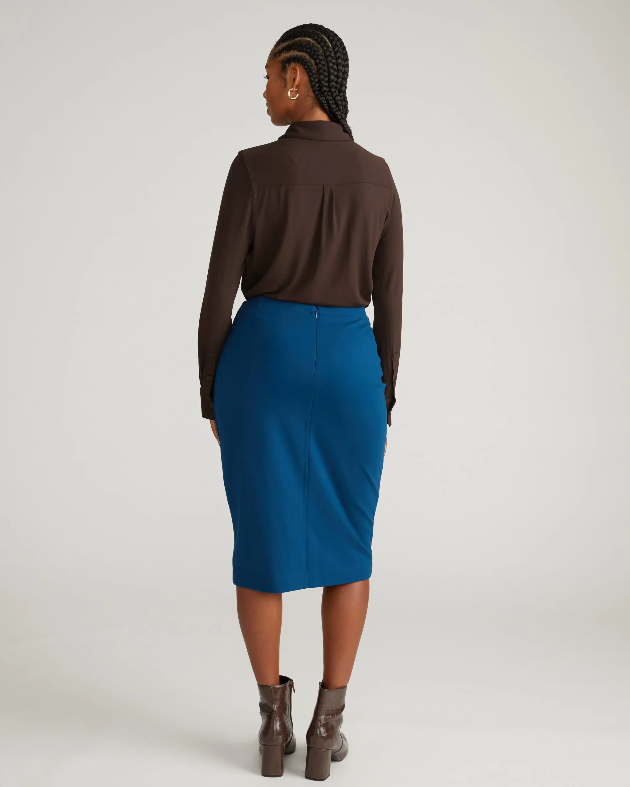 Anya Ponte Skirt Deep Teal