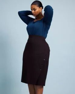 Anya Ponte Skirt Espresso
