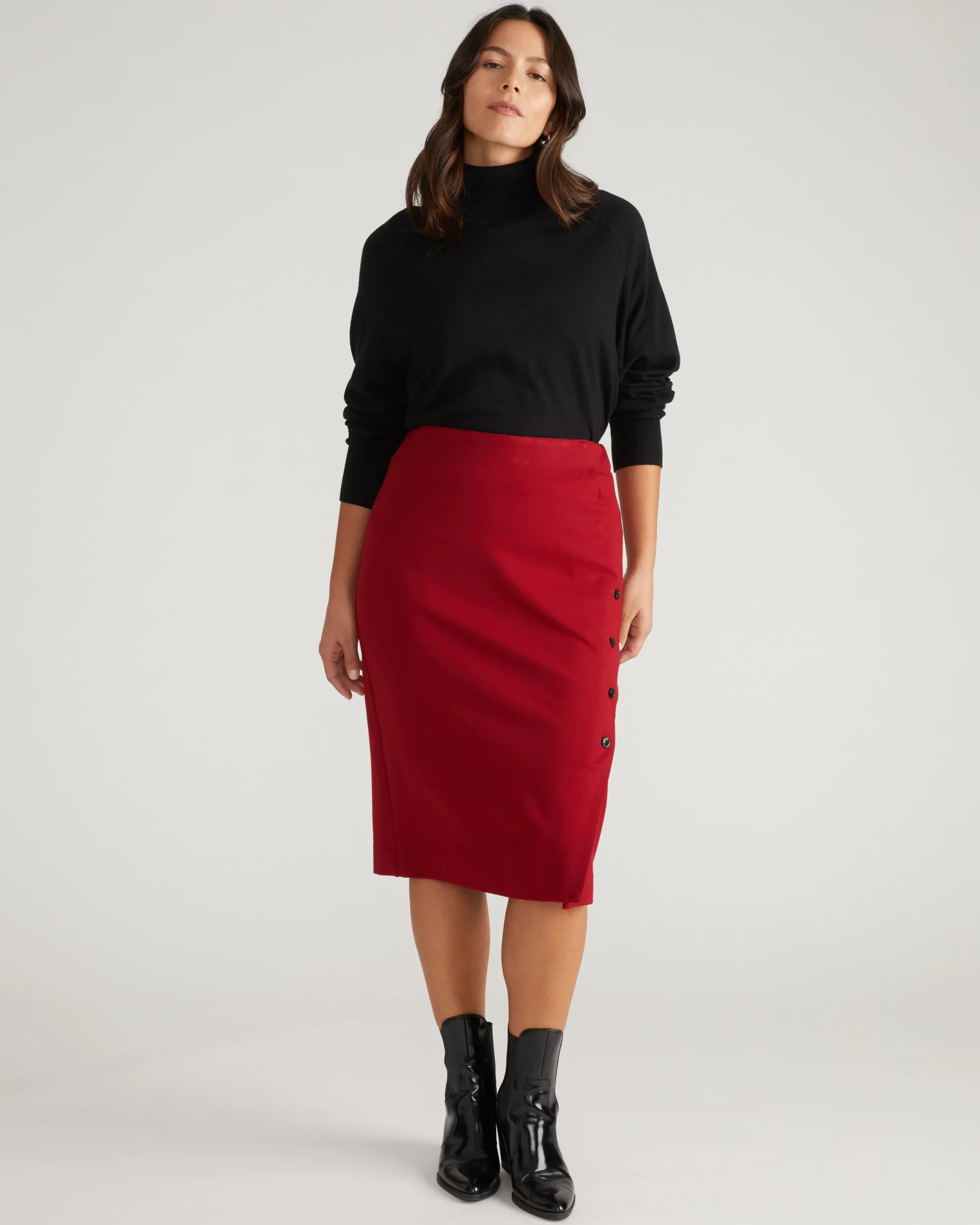 Anya Ponte Skirt Garnet