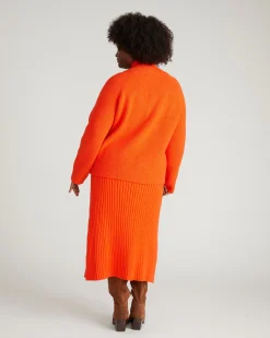 Arly Wrap Neck Sweater Poppy