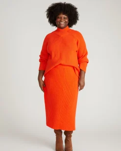 Arly Wrap Neck Sweater Poppy