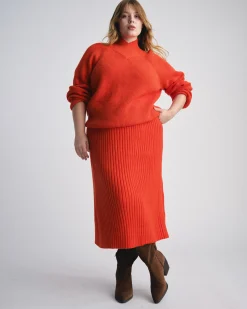 Arly Wrap Neck Sweater Poppy