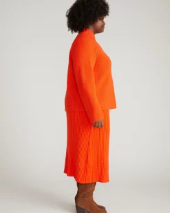 Arly Wrap Neck Sweater Poppy