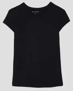 Ashley Cap Sleeve Tee Black
