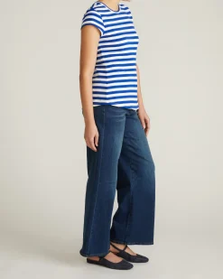 Ashley Cap Sleeve Tee Hammersmith Blue/White Stripe