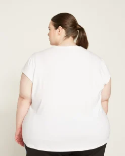Ashley Cap Sleeve Tee White