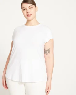 Ashley Cap Sleeve Tee White