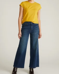 Ashley Cap Sleeve Tee Yellow Ochre