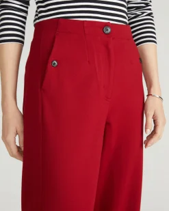 Audrey Relaxed Uniform Ponte Workpant Garnet