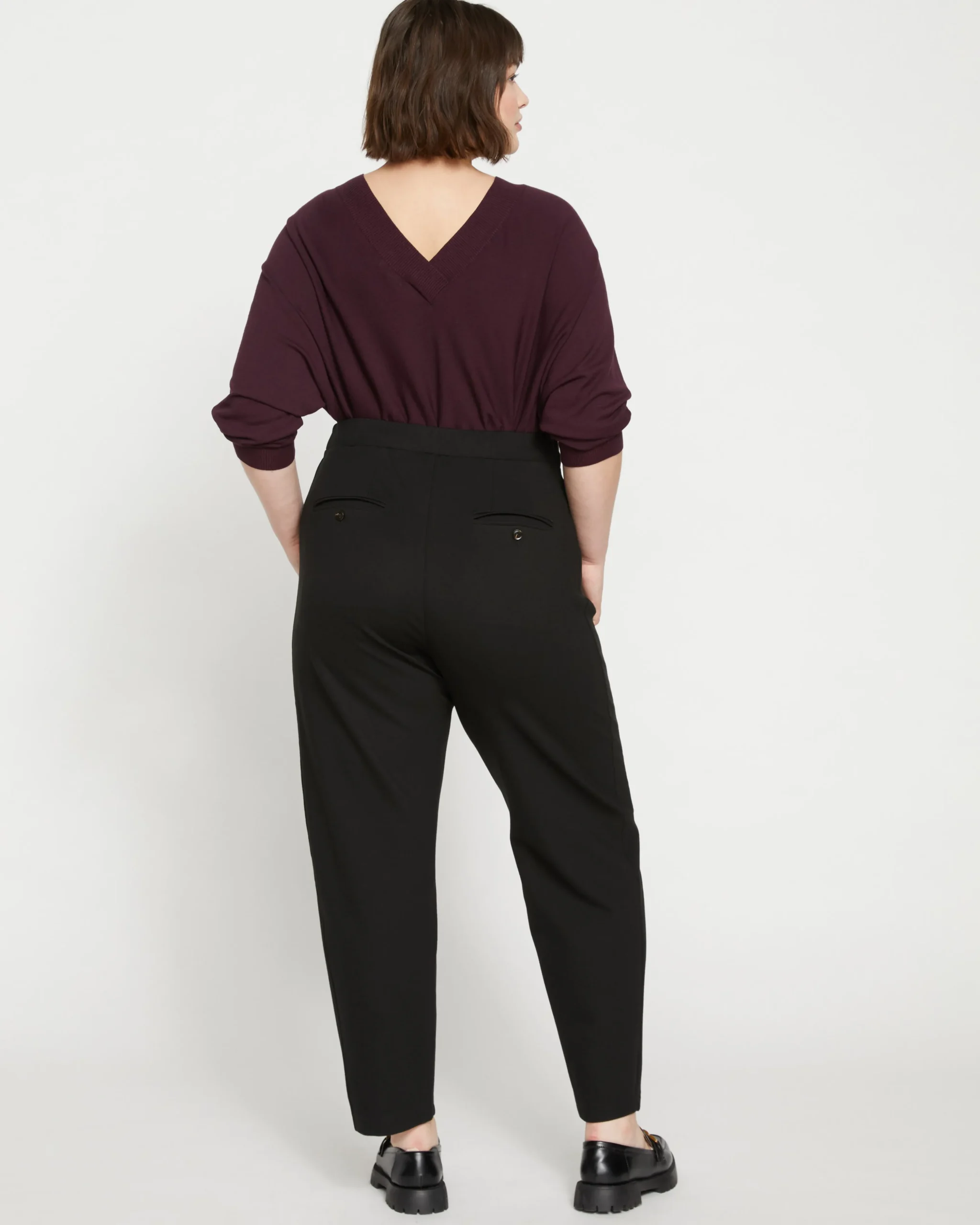 Audrey Relaxed Uniform Ponte Workpant Black