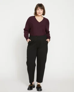 Audrey Relaxed Uniform Ponte Workpant Black