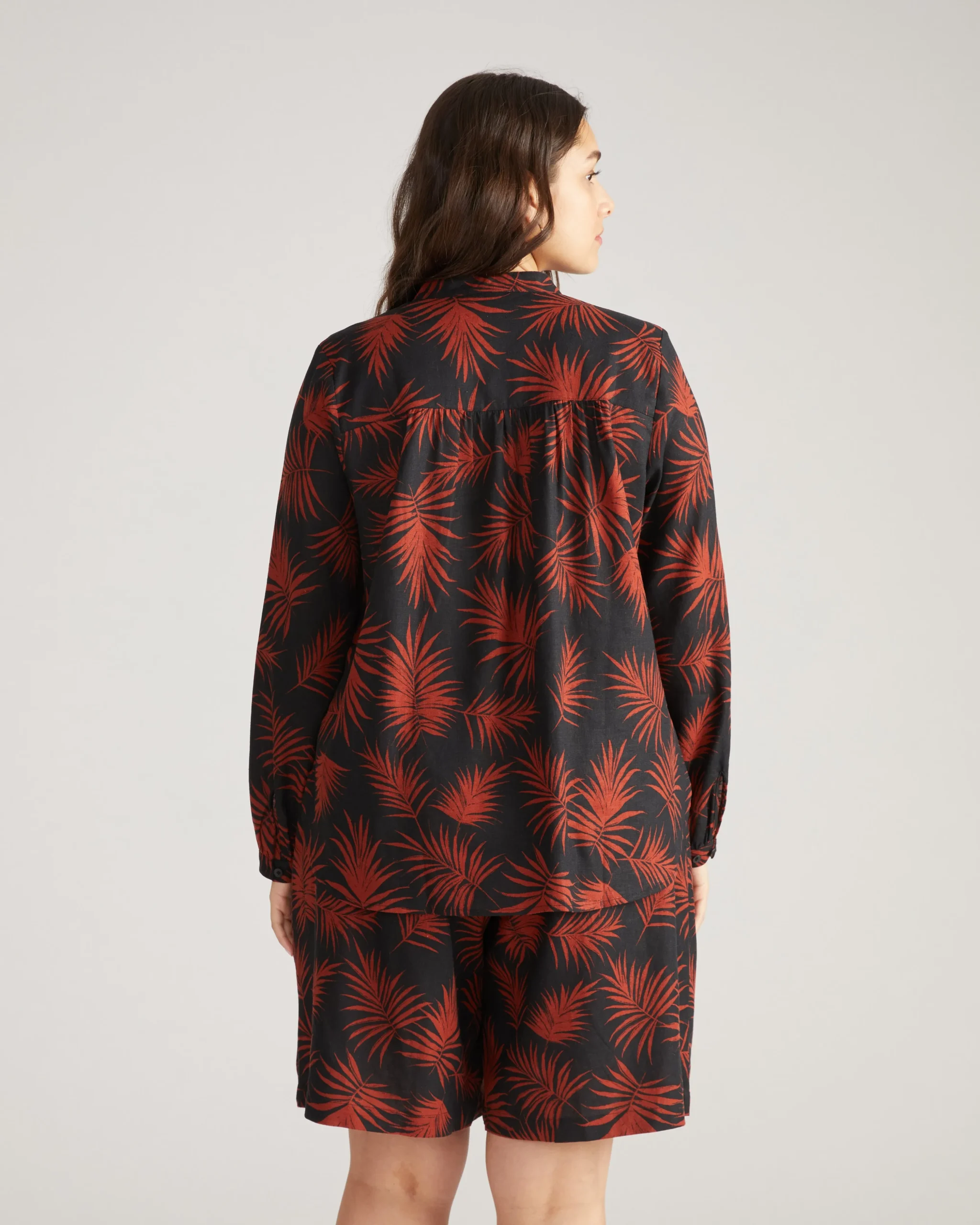 Avalon Linen Blend Blouse Bohem Print