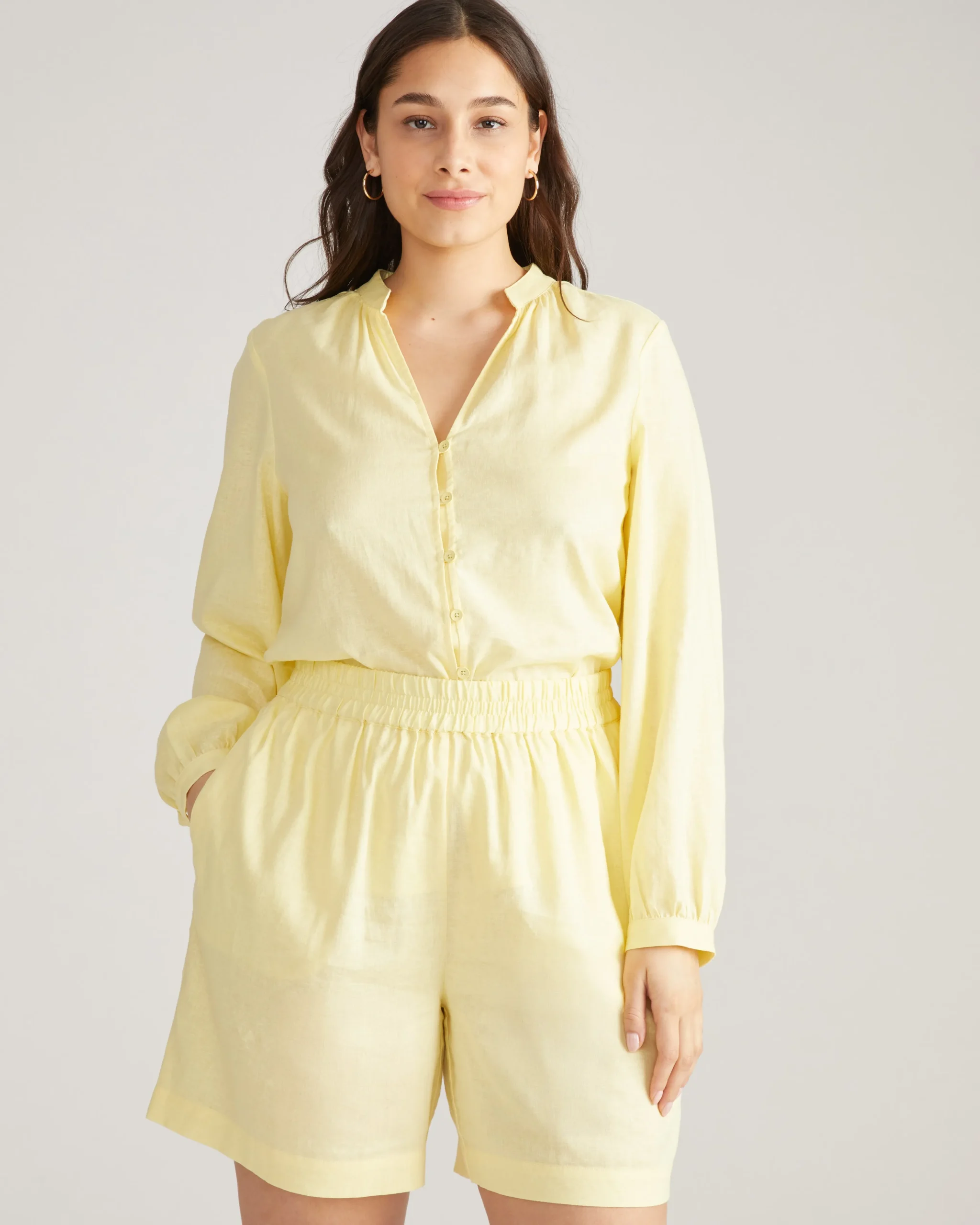 Avalon Linen Blend Blouse Twinkle