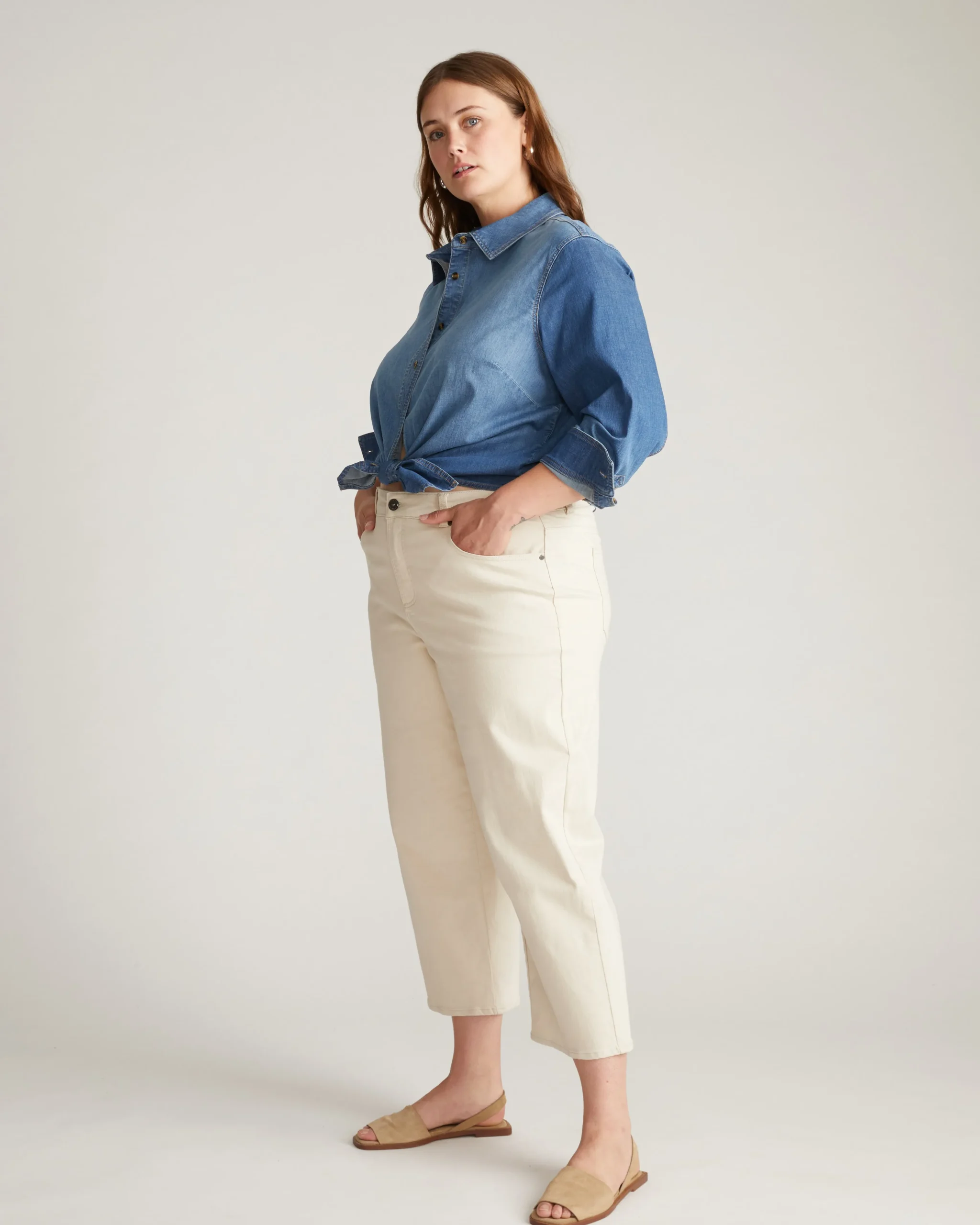 Bae Boyfriend Crop Jeans Ecru