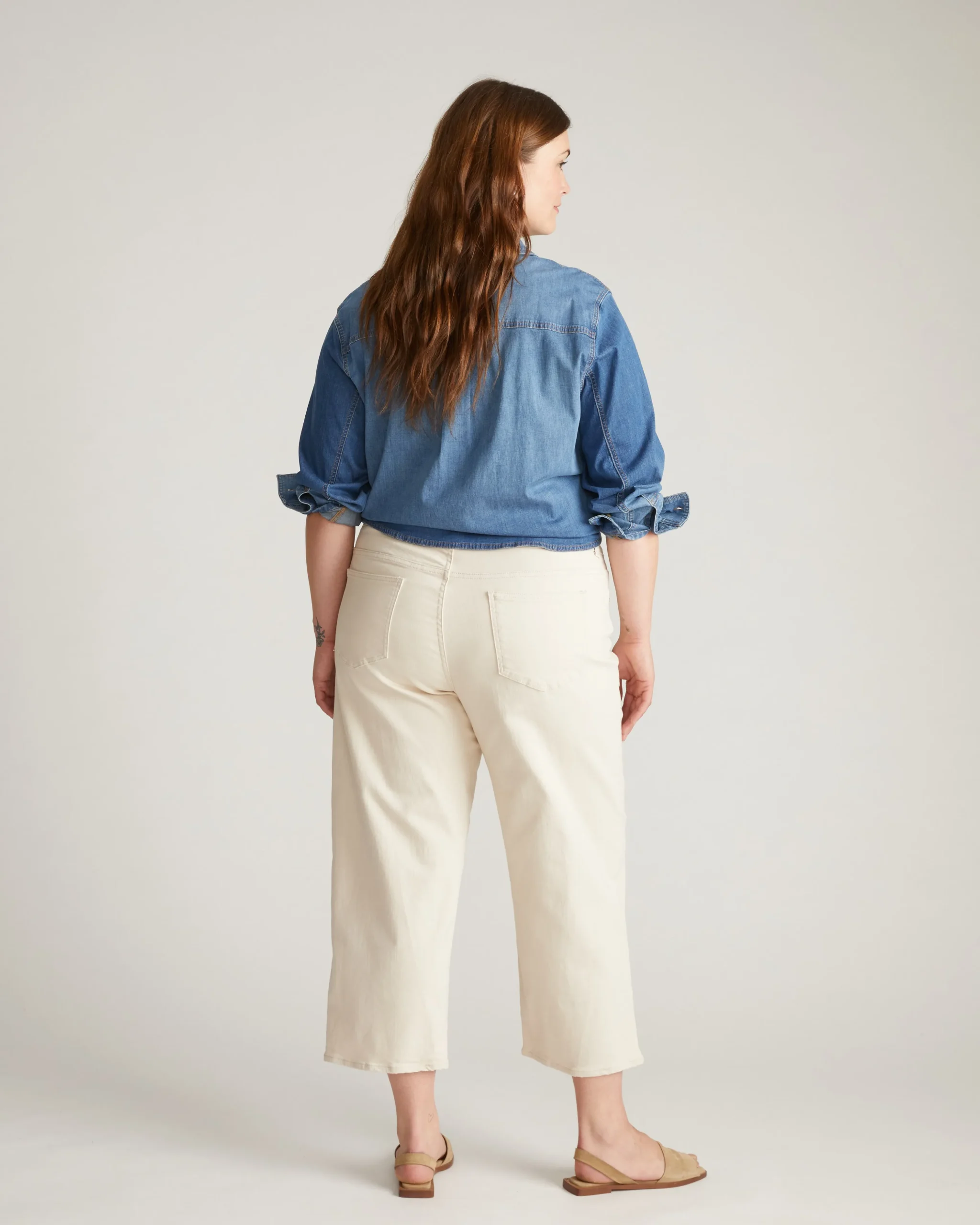 Bae Boyfriend Crop Jeans Ecru