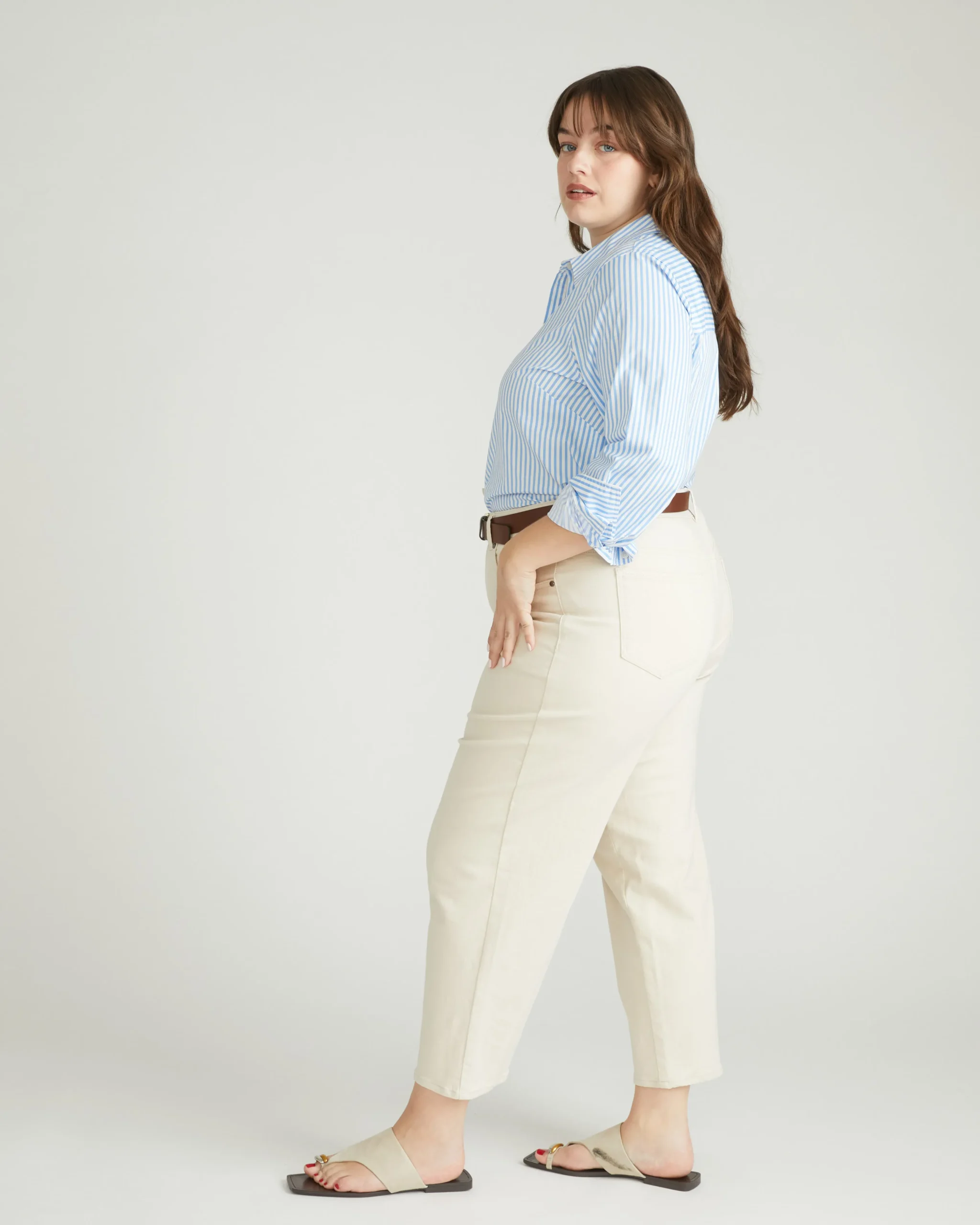 Bae Boyfriend Crop Jeans Ecru