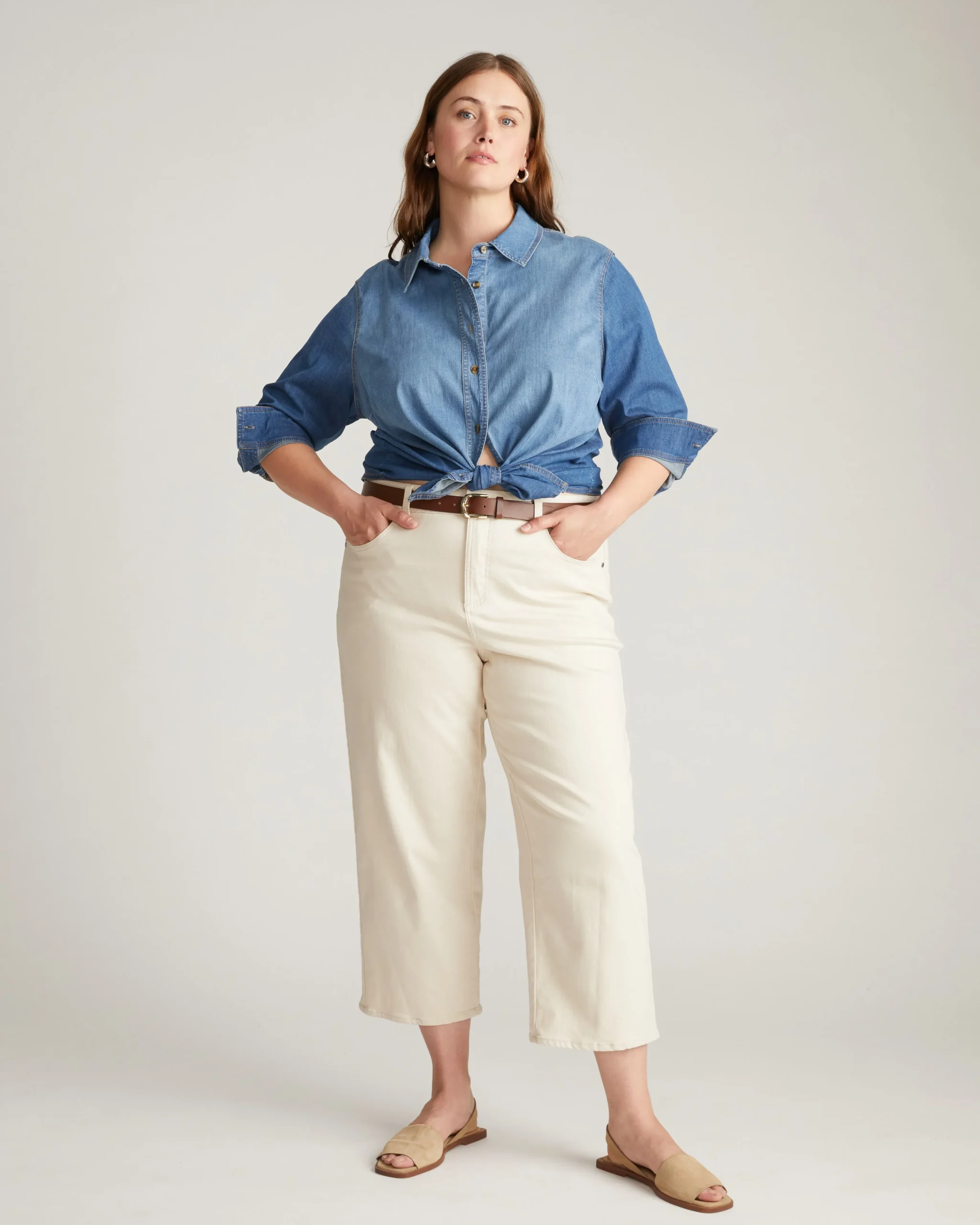 Bae Boyfriend Crop Jeans Ecru