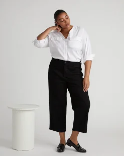 Bae Boyfriend Crop Jeans Jet Black