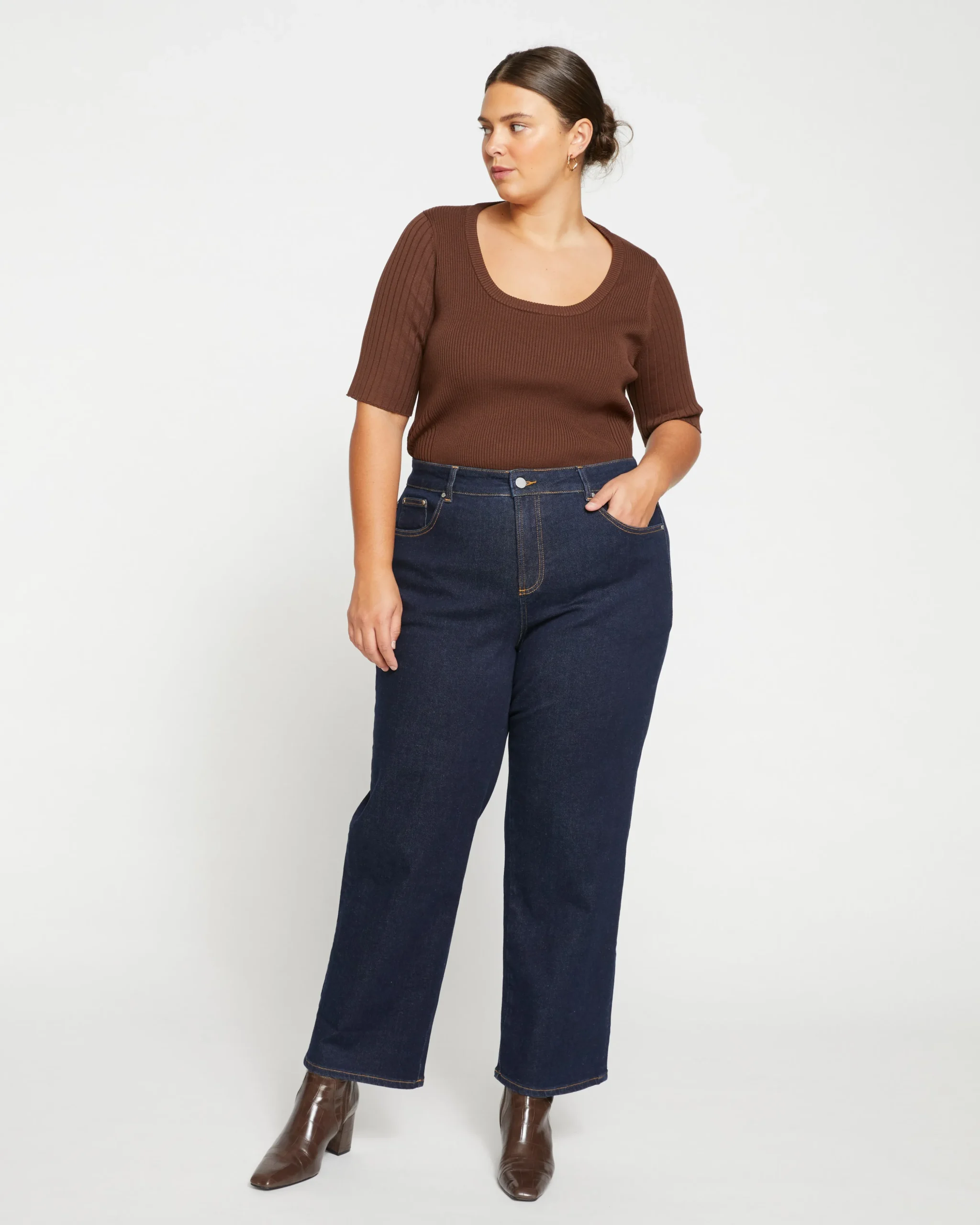 Bae Boyfriend Straight Leg Jeans Vintage Indigo Selvedge