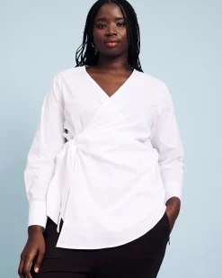 Beacon Stretch Poplin Wrap Shirt White