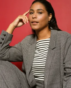 Beas Ponte Blazer Herringbone Tweed