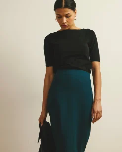 Bella Boatneck Tee Black