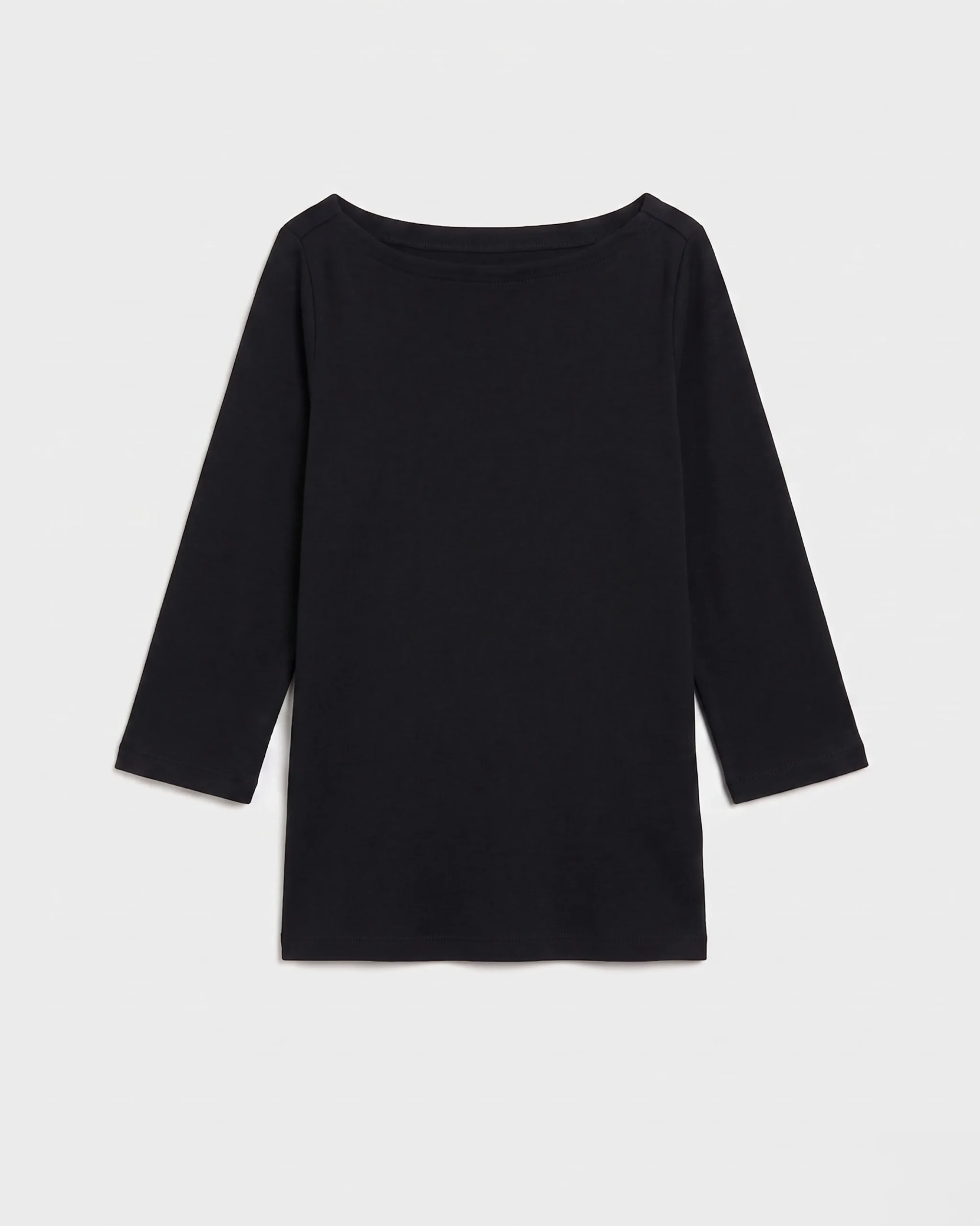 Belle Breton Stripe Jersey Tee Solid Black