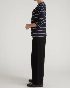 Belle Breton Stripe Jersey Tee Navy Pinstripe