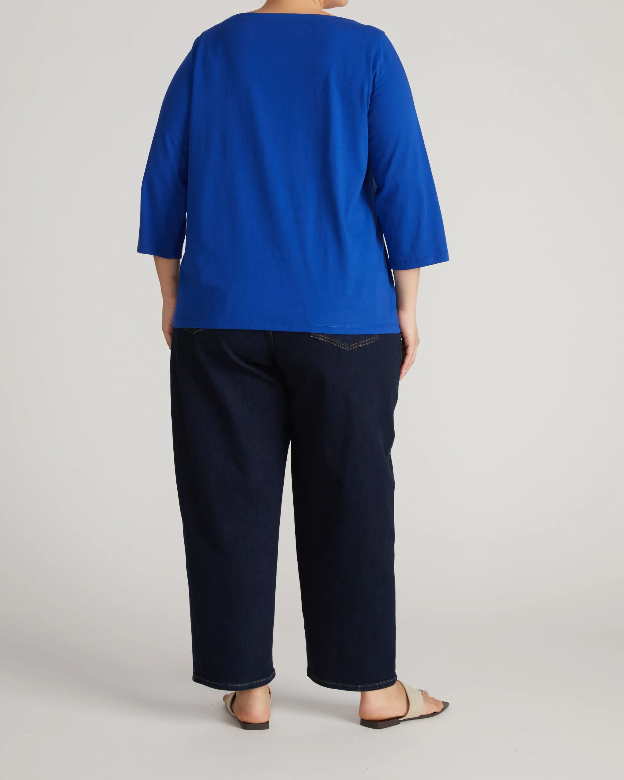 Belle Breton Stripe Jersey Tee Solid Ultramarine